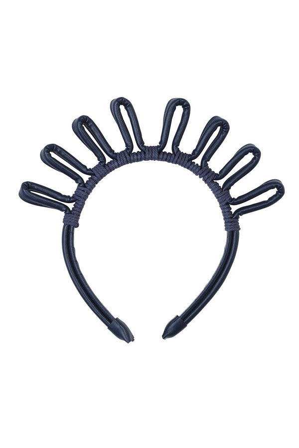 Doodle Leather Headband - Navy - PROJECT 6, modest fashion