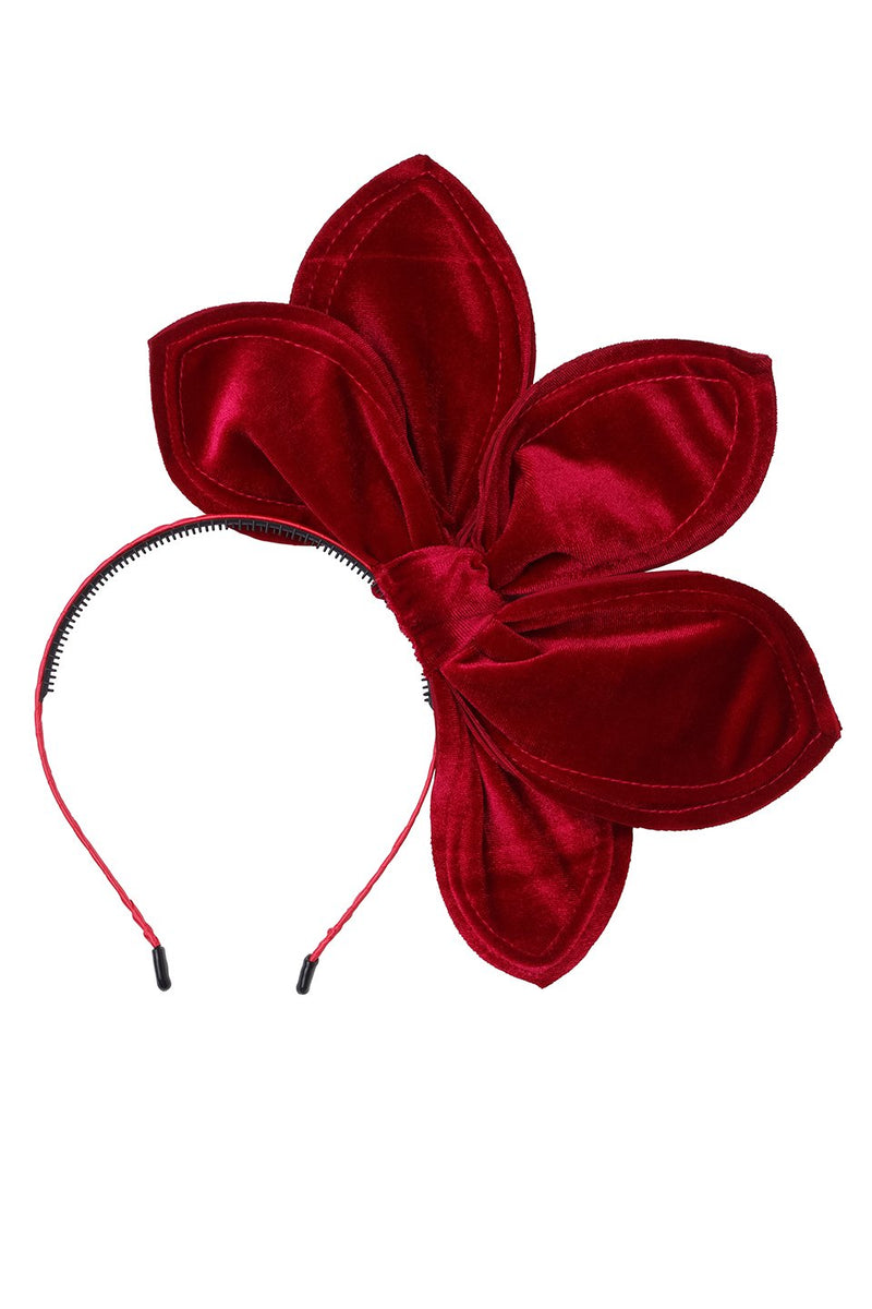 Five Petals Velvet Headband - Burgundy - PROJECT 6, modest fashion