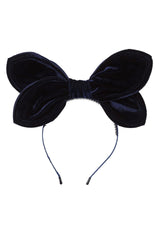 Growing Orchid Velvet Headband - Navy - PROJECT 6, modest fashion
