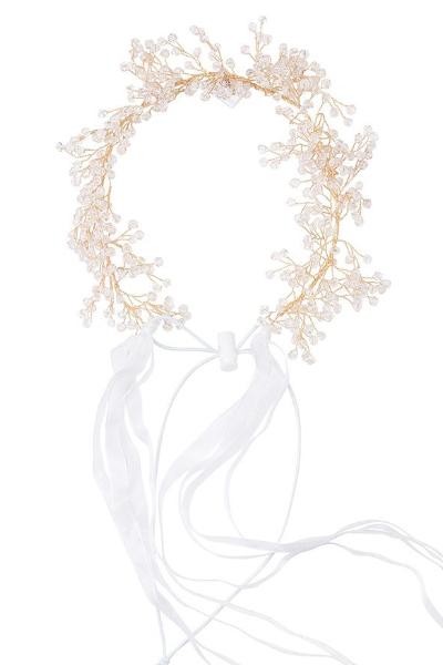 Clustered Wreath - Crystals with White Ribbons - PROJECT 6, modest fashion
