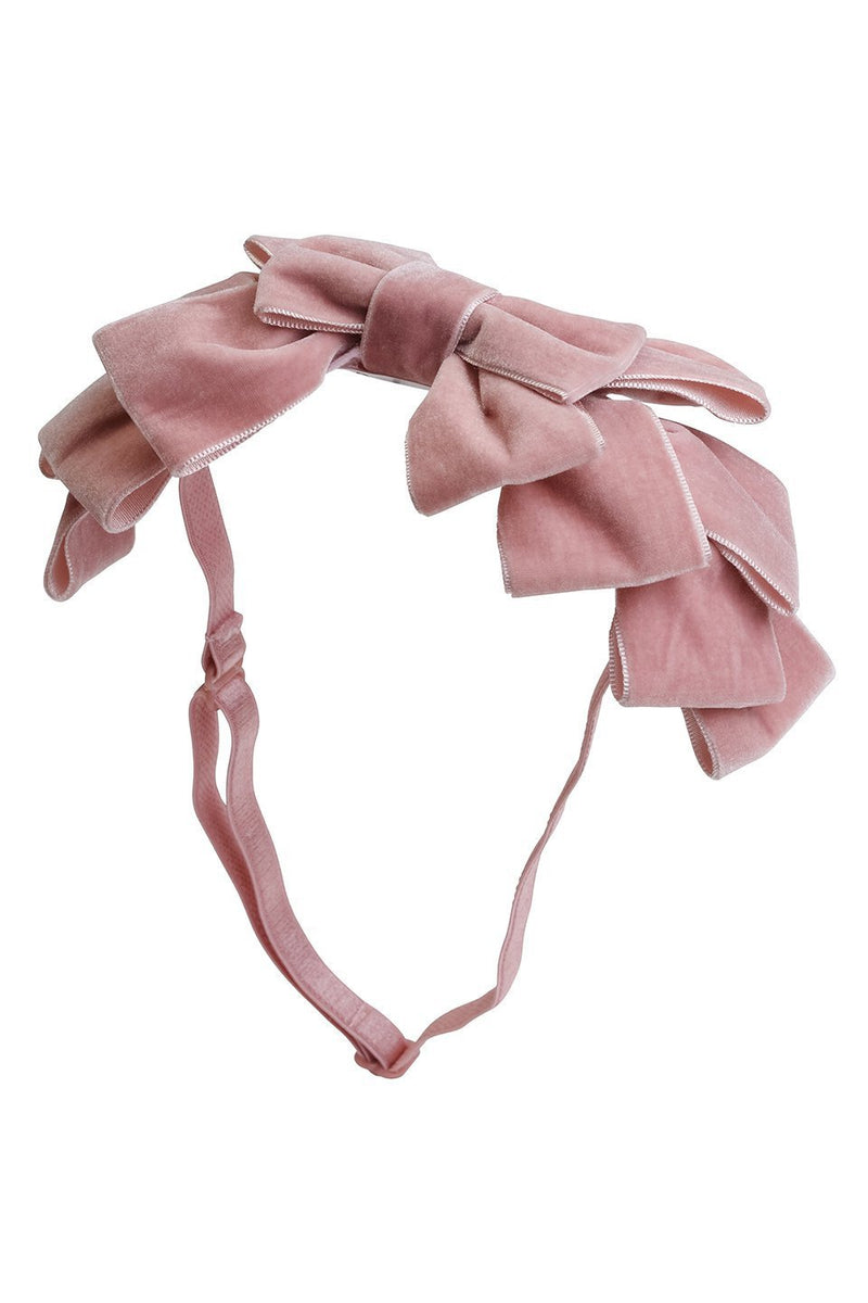 Pleated Ribbon Velvet Wrap - Blush - PROJECT 6, modest fashion