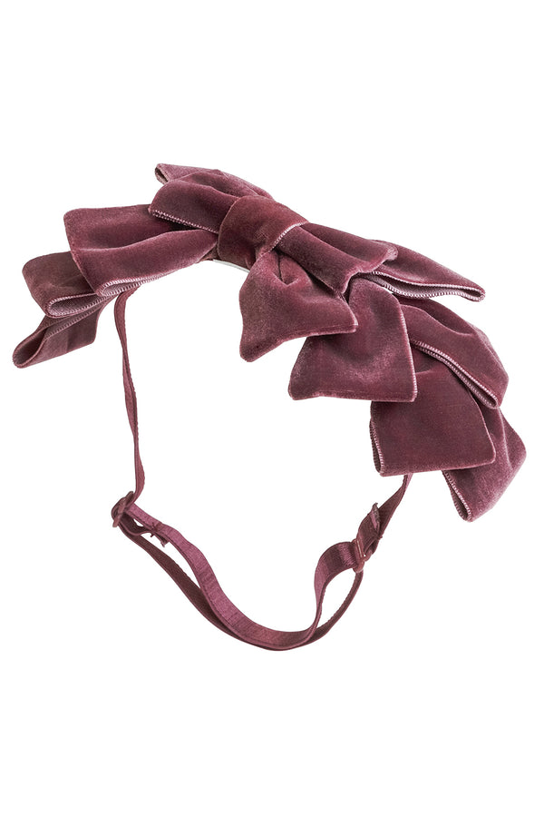 Pleated Ribbon Velvet Wrap - Purple - PROJECT 6, modest fashion