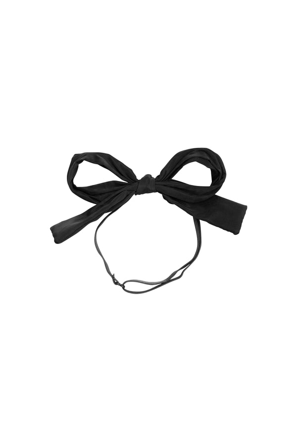 Party Bow Taffeta Wrap - Black - PROJECT 6, modest fashion