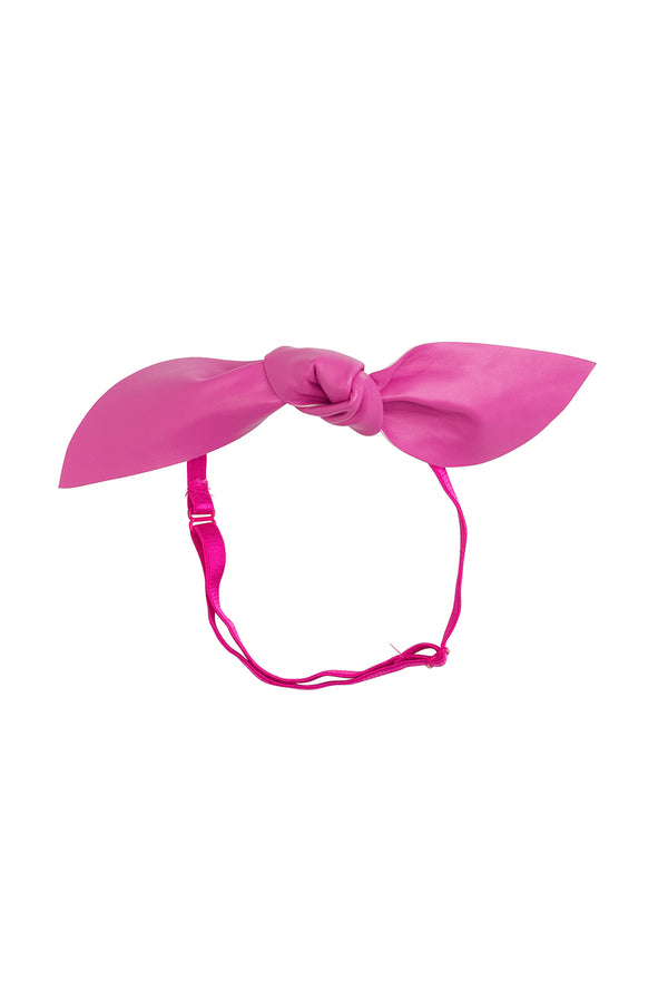 Perfect Leather  Pointy Bow Wrap - Hot Pink - PROJECT 6, modest fashion