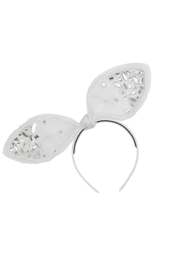Bubble Ear Gems - White - PROJECT 6, modest fashion
