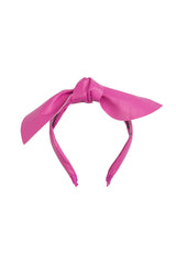Perfect Leather Pointy Bow Headband - Hot Pink - PROJECT 6, modest fashion