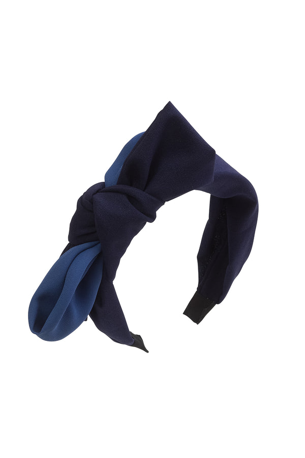 Wide Knot Headband - Navy/Blue - PROJECT 6, modest fashion