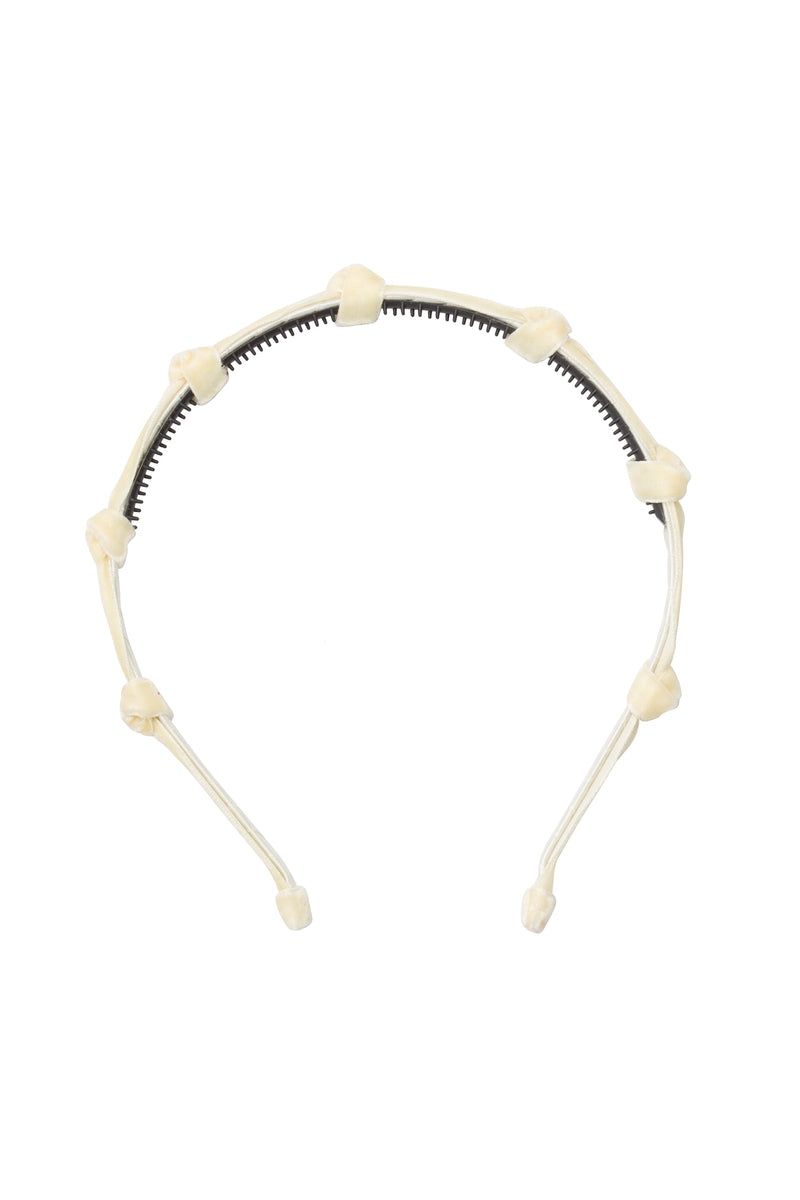 Rosebud Headband - Ivory Velvet - PROJECT 6, modest fashion