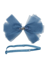 Soft Tulle Strips CLIP + WRAP - Smoke Blue - PROJECT 6, modest fashion