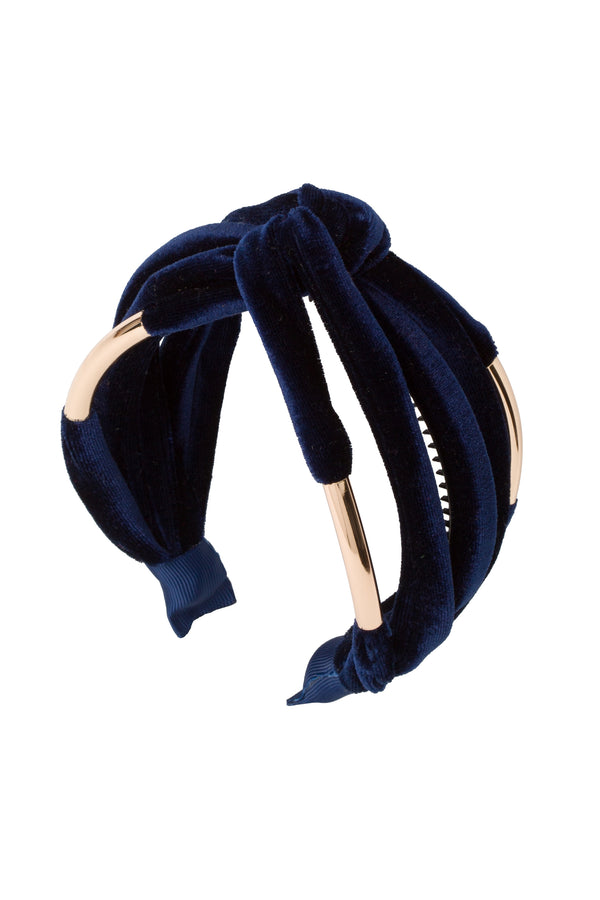 Tubular Headband - Navy Velvet - PROJECT 6, modest fashion