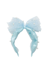 Tulle Pearl Headband - Slate Blue - PROJECT 6, modest fashion