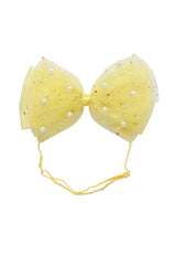 Tulle Pearl Clip/Wrap - Yellow - PROJECT 6, modest fashion